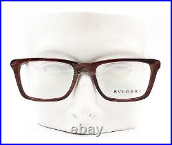 Bvlgari BV 3022 5300 Eyeglasses Frames Glasses Brown Red Horn 52-18-140