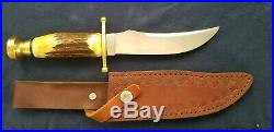 CASE XX USA KODIAK Fixed Blade Hunting Knife with custom sheath