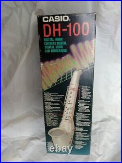 CASIO Digital Horn DH-100 with Box, Owners Manual, Strap Mouthpieces has squeal