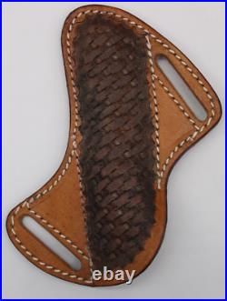 CEK Custom Gazelle Horn and Steel Handmade Kinfe with Leather Sheath