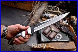 CFK Handmade AUS 10 Custom SHEEP HORN TURQUOISE Sub Hilt Camping Hunting Knife