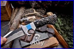 CFK Handmade AUS 8 Custom SHEEP HORN TURQUOISE Sub Hilt Hunting Camping Knife