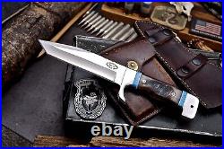 CFK Handmade VG10 Custom SHEEP HORN BLUE TURQUOISE Hunting Camping TANTO Knife