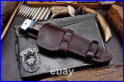 CFK Handmade VG10 Custom SHEEP HORN BLUE TURQUOISE Hunting Camping TANTO Knife