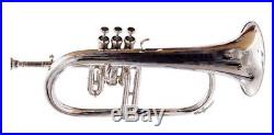 CHRISTMAS GIFT FOR FATHER SILVER Bb FLUGEL HORN WITH FREE HARD CASE + MOUTHPIECE