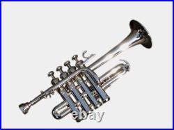 CHRISTMAS SALE Piccolo Trumpet Bb NickeL With Case Mouthpiece Nicely Tuned