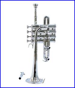 CHRISTMAS SALE Piccolo Trumpet Bb NickeL With Case Mouthpiece Nicely Tuned