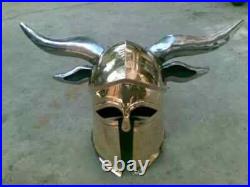 CORINTHIAN Helmet Medieval Viking Barbarian with steel horns Christmas Helmet