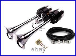 Car Angled 2-Row Yankee Horn Compatible with 12V/24V 138dB Shi from JAPAN