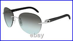 Cartier Grey Lens With Buffalo Horn Men's Sunglasses Ct0025rs 001