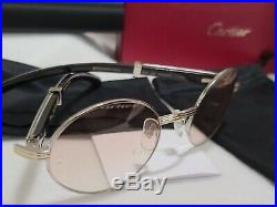 Cartier Oval Silver/ Horn, Arms with tinted Lenses