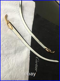Cartier horn Glasses White Arms With Cartier C And Side Lense Pieces Attached
