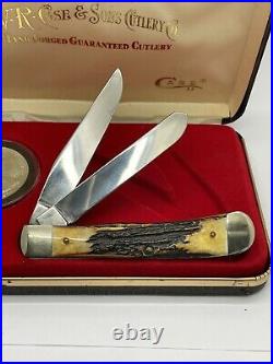Case Knife Silver Eagle Knife Classic Coins set with 1 ounce. 999 Silver Eagle