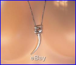 Chan Luu 925 Sterling Silver Shade Layering Necklace with Horn Pendant $208