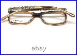 Chanel 3263-Q 1101 Eyeglasses Glasses Brown Horn Silver Chain 52-17-140