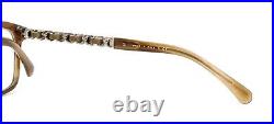 Chanel 3263-Q 1101 Eyeglasses Glasses Brown Horn Silver Chain 52-17-140