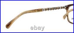 Chanel 3263-Q 1101 Eyeglasses Glasses Brown Horn Silver Chain 52-17-140