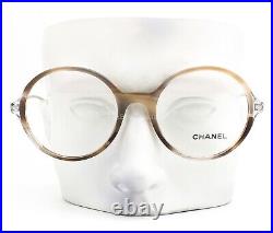 Chanel Eyeglasses Glasses 3398 1658 Beige Brown Horn / Silver 52-19-140 withPouch