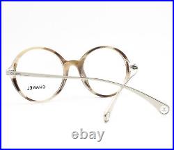 Chanel Eyeglasses Glasses 3398 1658 Beige Brown Horn / Silver 52-19-140 withPouch