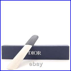 Christian Dior Shoe Horn Metal with Leather Blue, Silver