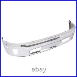 Chrome Front Bumper Face Bar With Fog Light Hole For Ram 1500 2013-2024 68160857AA