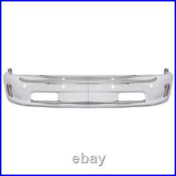 Chrome Front Bumper Face Bar With Fog Light Hole For Ram 1500 2013-2024 68160857AA