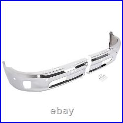 Chrome Front Bumper Face Bar With Fog Light Hole For Ram 1500 2013-2024 68160857AA