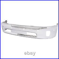 Chrome Front Bumper Face Bar With Fog Light Hole For Ram 1500 2013-2024 68160857AA