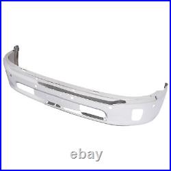 Chrome Front Bumper Face Bar With Fog Light Hole For Ram 1500 2013-2024 68160857AA