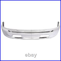 Chrome Front Bumper Face Bar Witho Fog Light Holes For Ram 1500 2013-2024