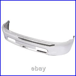 Chrome Front Bumper Face Bar Witho Fog Light Holes For Ram 1500 2013-2024