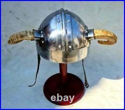 Collectible Medieval Viking Fantasy Helmet With Horn Medieval Costume Gift