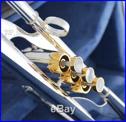 Concert Silver plated Trumpet Customized Horn With Leather Case