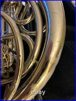 Conn 8D professional double wrap Nickel Silver French horn with case very nice