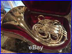 Conn 8d double nickel silver french horn with case very nice shape serviced