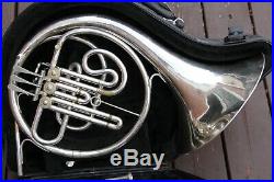 Conn Silver French Horn- ready to go with hard case! Perfect for students and up