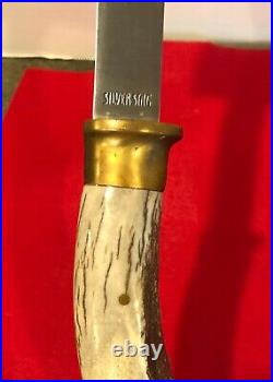 Crown Stag Hatchet by Silver Stag with Brown Leather Sheath Cover