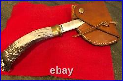 Crown Stag Hatchet by Silver Stag with Brown Leather Sheath Cover