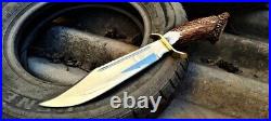 Custom D2 Steel Bowie knife with Stag Horn Handle, Stag Antler Knife