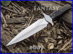 Custom Hand Forged D2 Steel Hunting Survival Dagger Knife Full Tang With Sheath