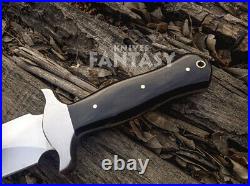 Custom Hand Forged D2 Steel Hunting Survival Dagger Knife Full Tang With Sheath