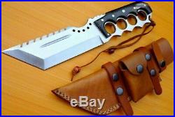 Custom Hand Made D2 Steel Amazing Jungle Hunting Bowie Knife With Horn Handle