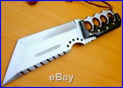 Custom Hand Made D2 Steel Amazing Jungle Hunting Bowie Knife With Horn Handle