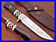 Custom-Hand-Made-Stainless-Steel-Bowie-Knife-With-Sheath-Buffalo-Horn-Handle-01-wet