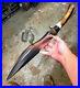 Custom-Handmade-1095-Carbon-Steel-Hunting-Kukri-Style-Bowie-Knife-With-Stag-01-ghbt