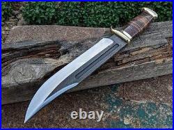 Custom Handmade 15 Hunting Crocodile Dundee Survival Bowie Knife With Sheath