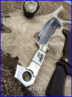 Custom Handmade Carbon Steel Blade Stag Horn Machete KnifeHunting Knife Camping