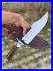 Custom-Handmade-Carbon-Steel-Stag-Horn-Handle-Hunting-Bowie-Knife-with-Sheath-01-kms