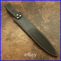 Custom Handmade D-2 Tool Steel Gorgeous Leather Hunting Dagger Bowie With Sheath