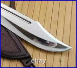 Custom Handmade D2 Steel Blade Stag Horn Bowie KnifeHunting Knife Camping Knife